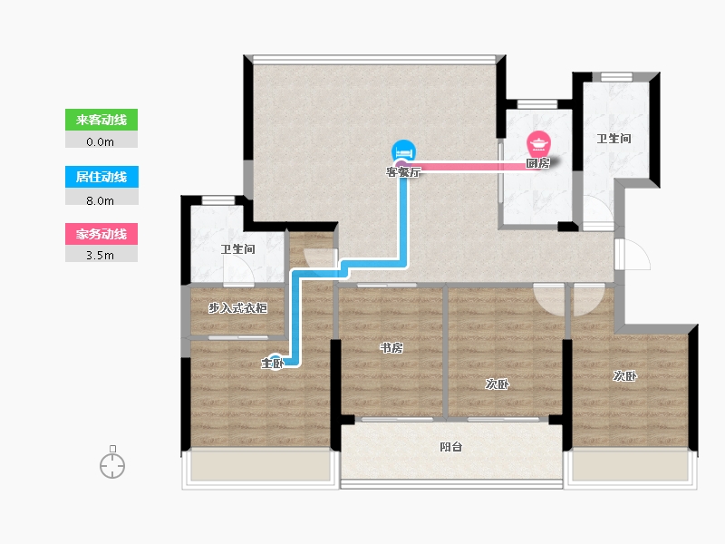 浙江省-台州市-中盛悦江府-104.00-户型库-动静线