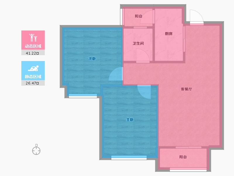 四川省-成都市-西林巷小区-61.98-户型库-动静分区