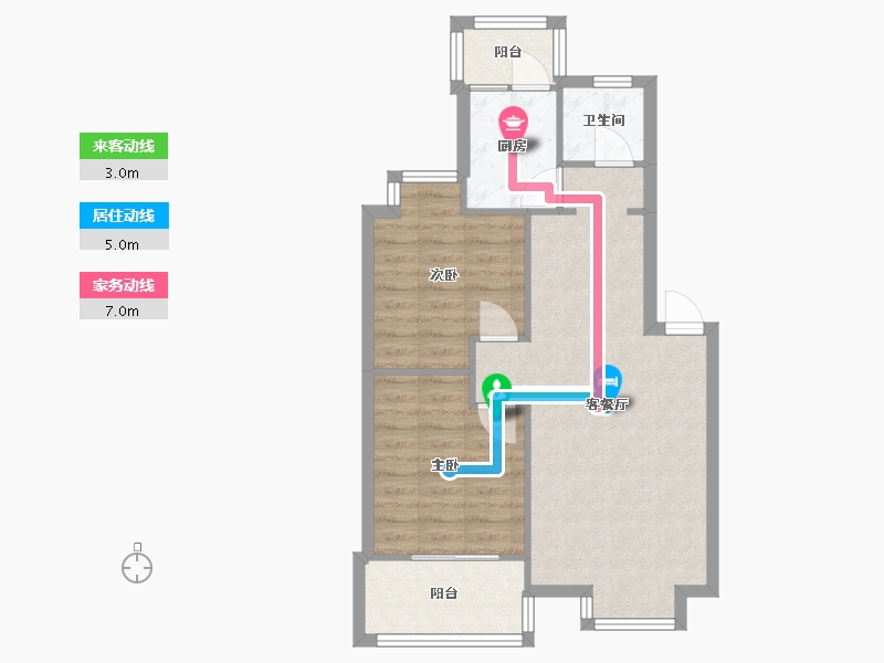 四川省-成都市-西林巷小区-60.96-户型库-动静线