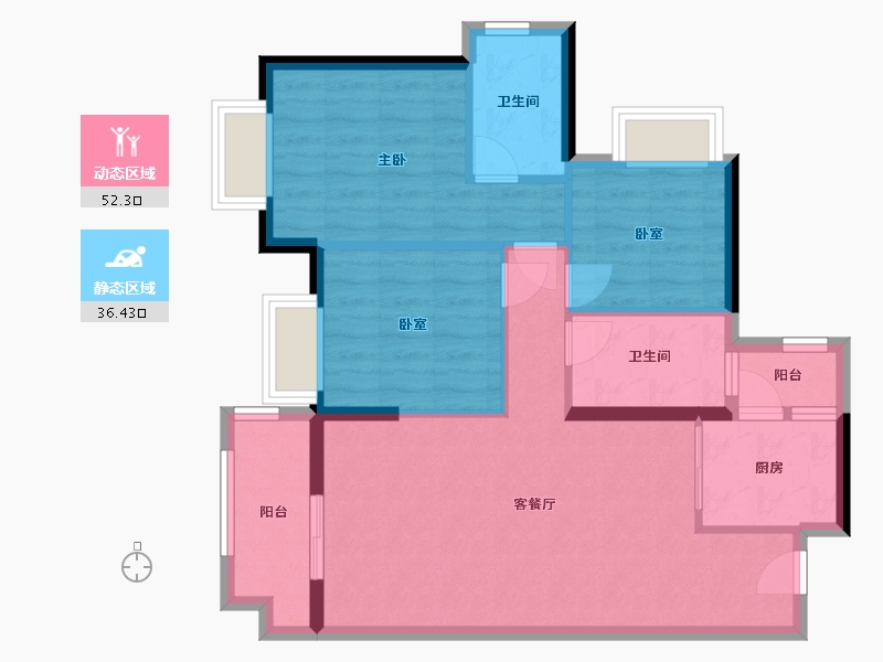 广东省-惠州市-佳兆业东江新-95.00-户型库-动静分区