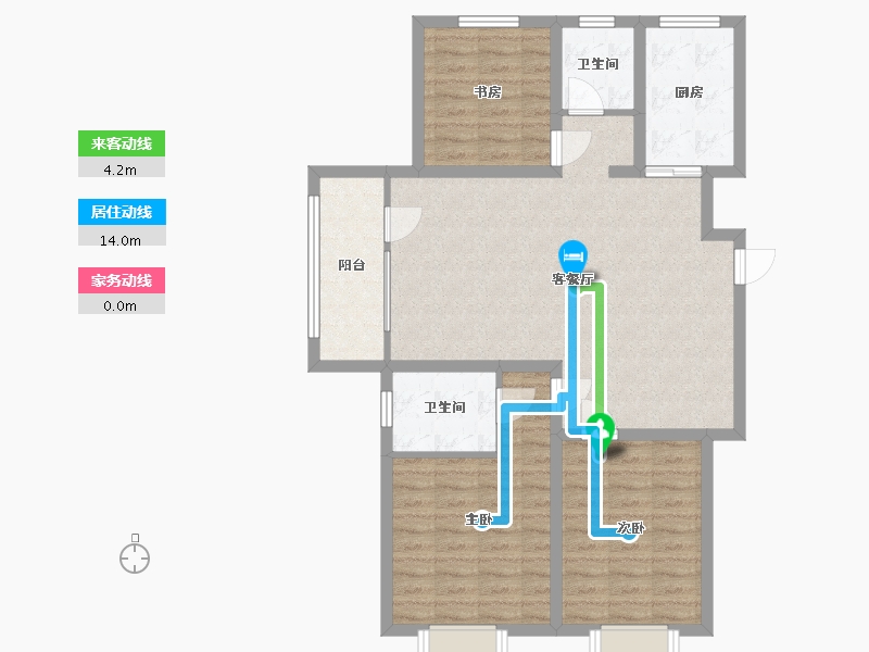 山东省-青岛市-正阳公馆-南区-94.98-户型库-动静线