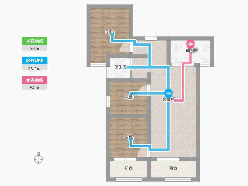 陕西省-宝鸡市-沣源名居-57.23-户型库-动静线