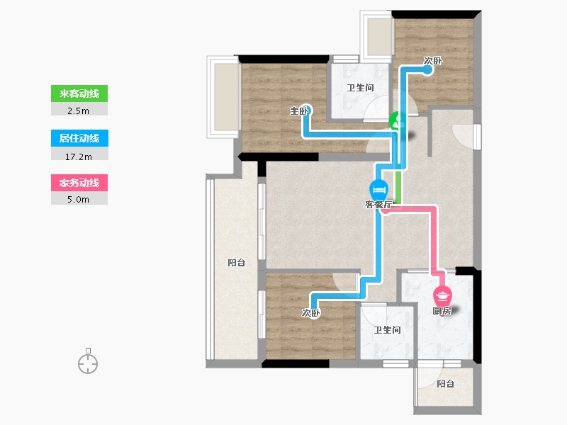 重庆-重庆市-中国铁建元时代-72.32-户型库-动静线