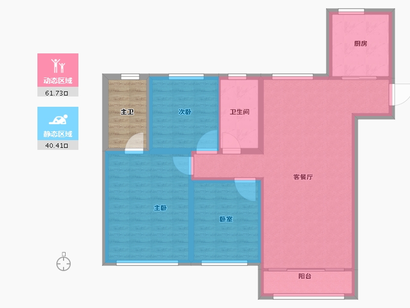 甘肃省-兰州市-中海铂悦世家-97.50-户型库-动静分区