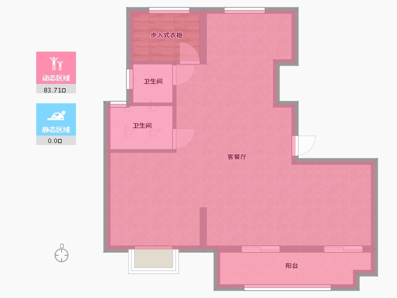 浙江省-金华市-东义府-84.80-户型库-动静分区