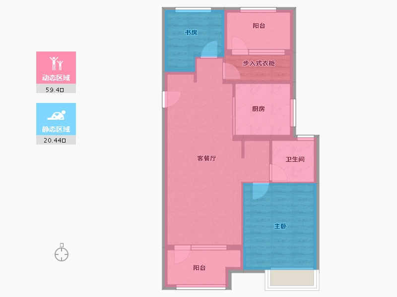 山东省-青岛市-山东健康·和悦山-71.00-户型库-动静分区