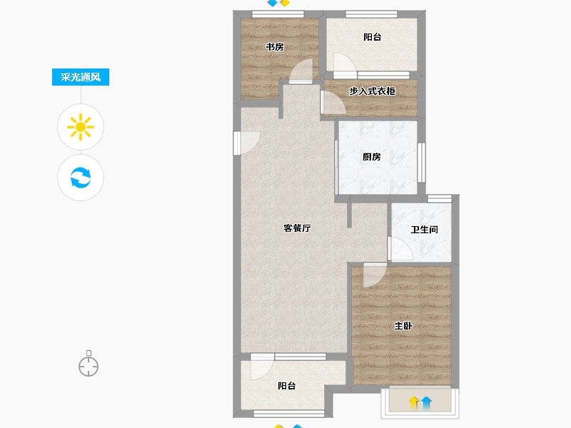 山东省-青岛市-山东健康·和悦山-71.00-户型库-采光通风