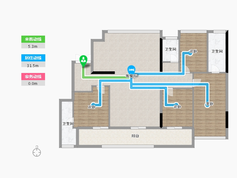 福建省-福州市-建总江南尚璟-147.06-户型库-动静线