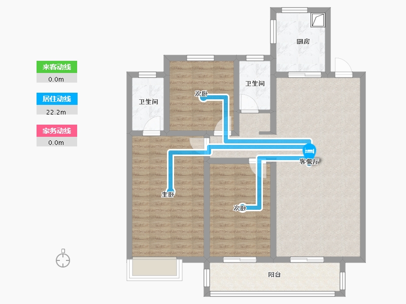 陕西省-咸阳市-金域华庭-95.78-户型库-动静线