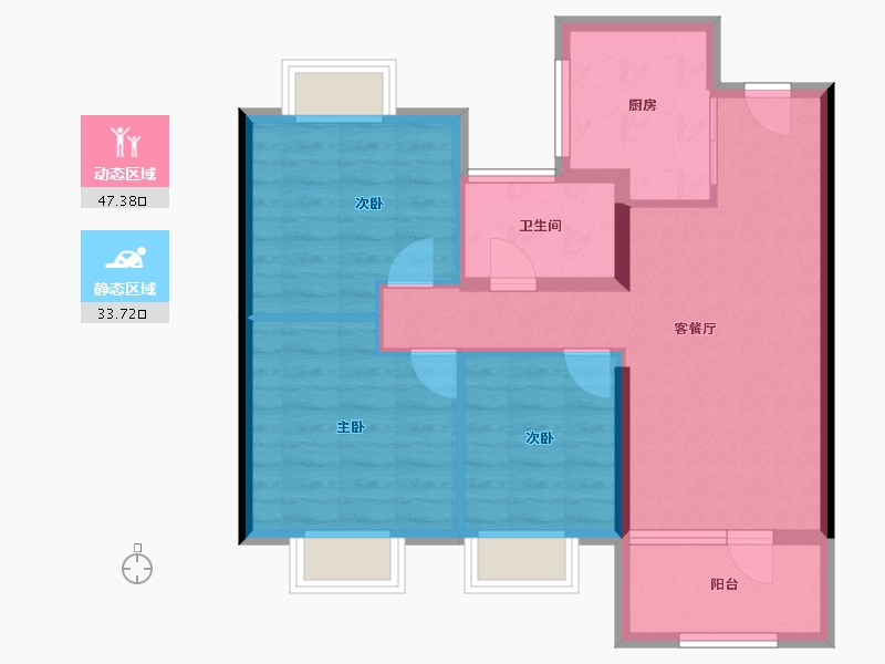 江苏省-无锡市-樾湖尚郡-72.25-户型库-动静分区