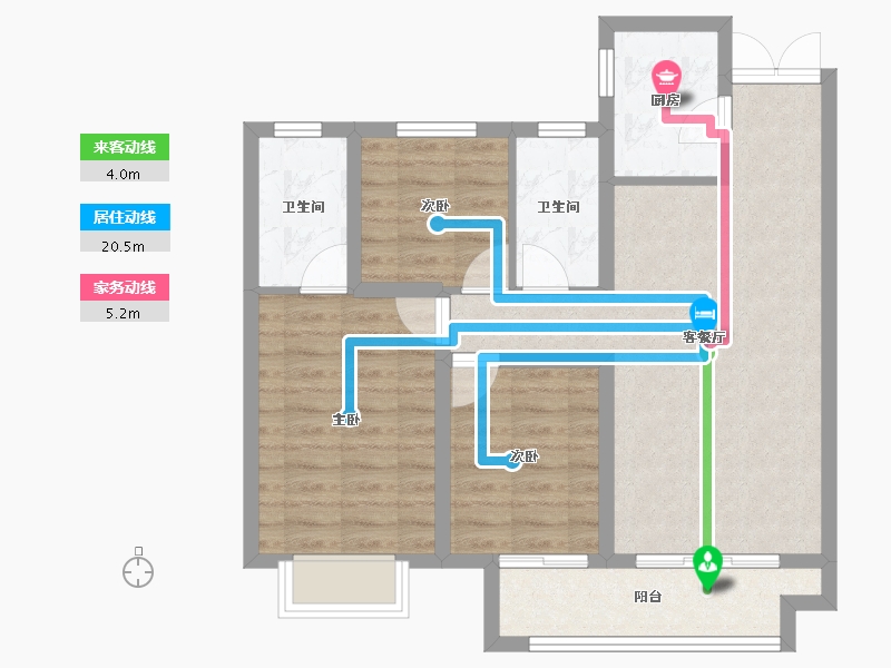 山西省-阳泉市-亿博天玺-74.37-户型库-动静线