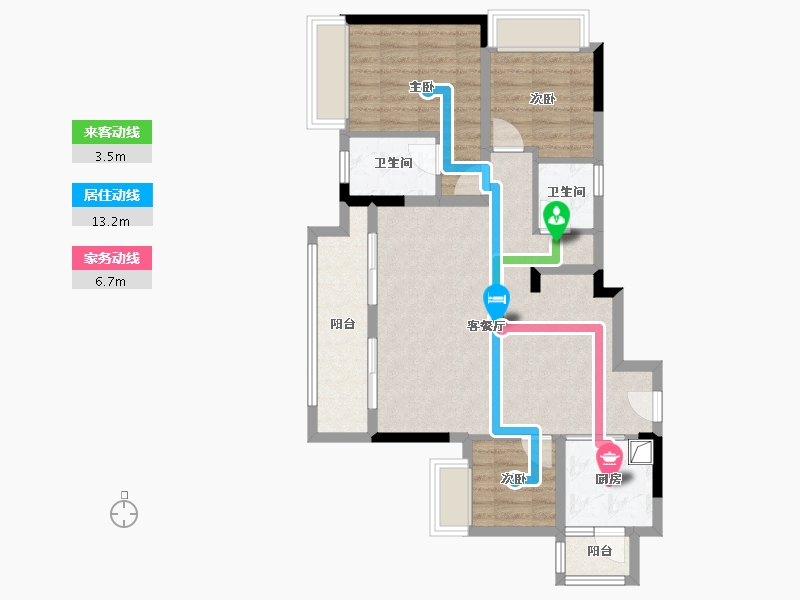 重庆-重庆市-中国铁建元时代-79.73-户型库-动静线