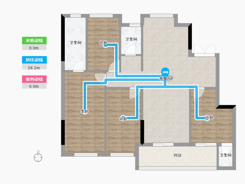 福建省-福州市-建总江南尚璟-103.36-户型库-动静线