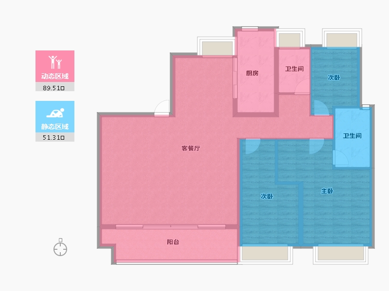 江西省-上饶市-湖城春晓-128.67-户型库-动静分区