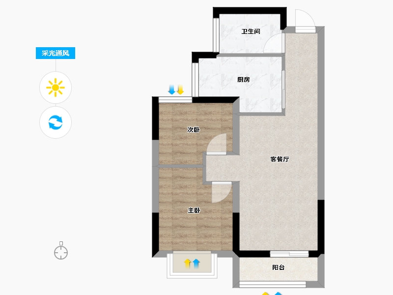 甘肃省-兰州市-保利领秀山-50.62-户型库-采光通风