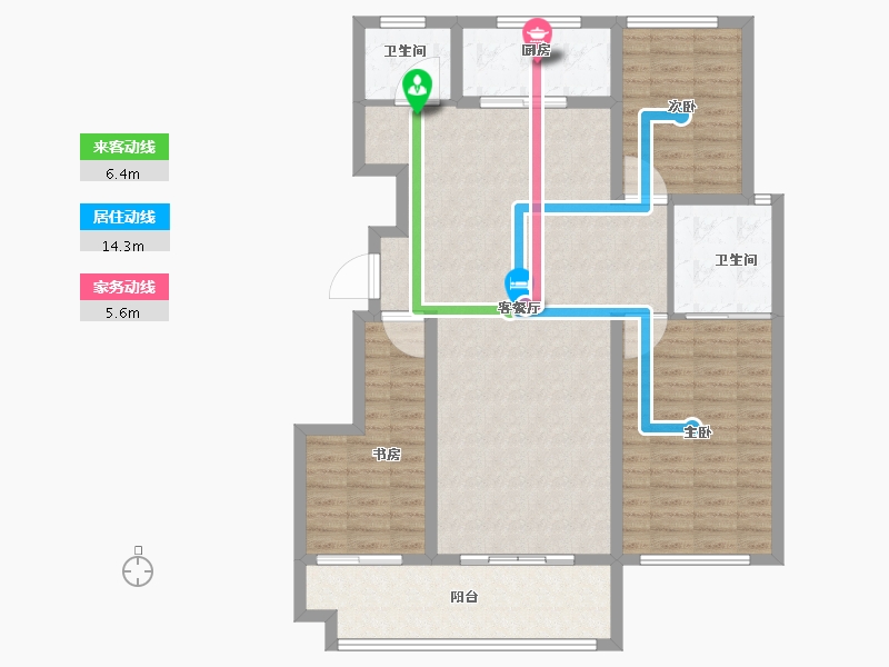 河南省-三门峡市-天河城·璞园-110.41-户型库-动静线