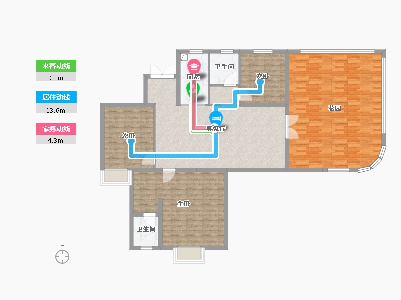 山西省-晋中市-京师城市森林花园-135.09-户型库-动静线