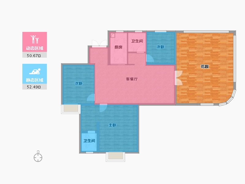 山西省-晋中市-京师城市森林花园-135.09-户型库-动静分区