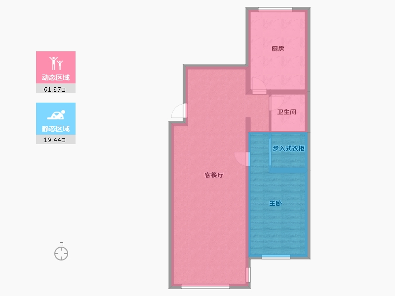 黑龙江省-齐齐哈尔市-翰林尚品-72.70-户型库-动静分区