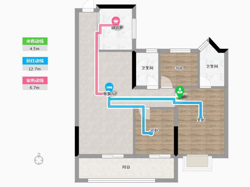 浙江省-杭州市-澳海百合云泽赋-80.00-户型库-动静线