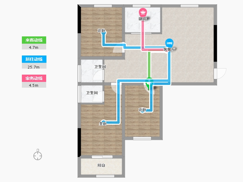 河南省-南阳市-长安福邸-106.00-户型库-动静线