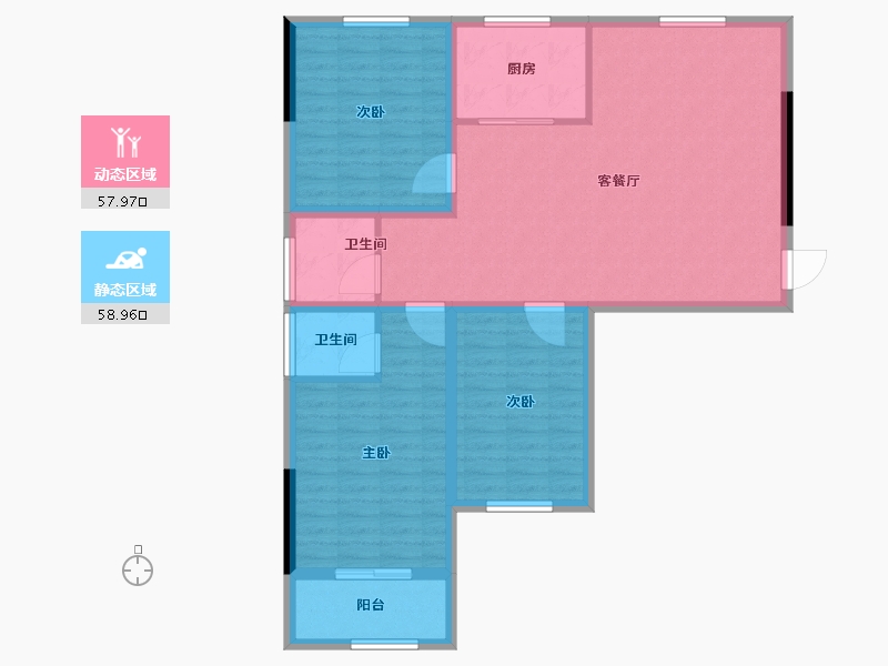 河南省-南阳市-长安福邸-106.00-户型库-动静分区