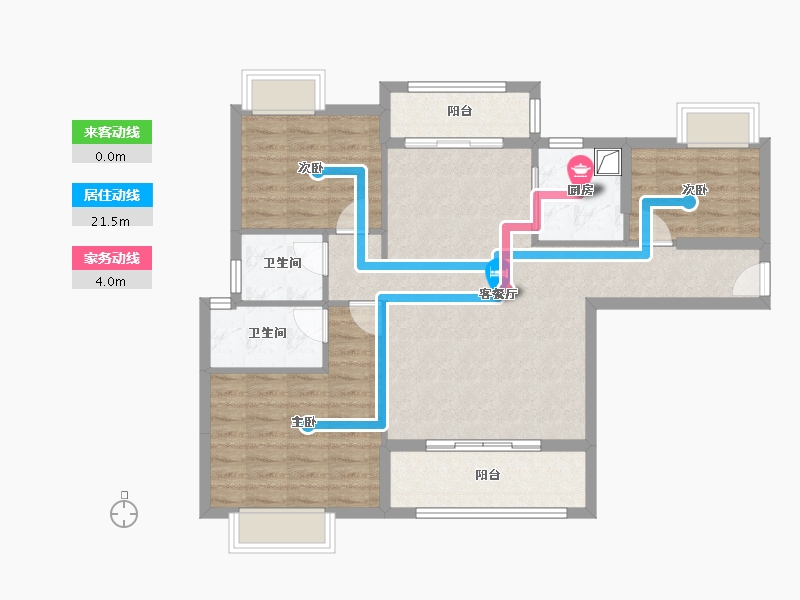 福建省-泉州市-翰文府-89.60-户型库-动静线