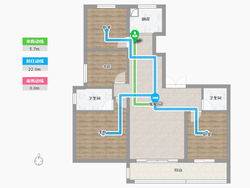 陕西省-榆林市-万居·榆溪印-92.63-户型库-动静线