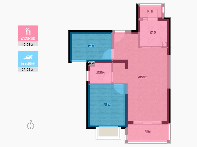 云南省-昆明市-佳兆业城市广场-51.21-户型库-动静分区