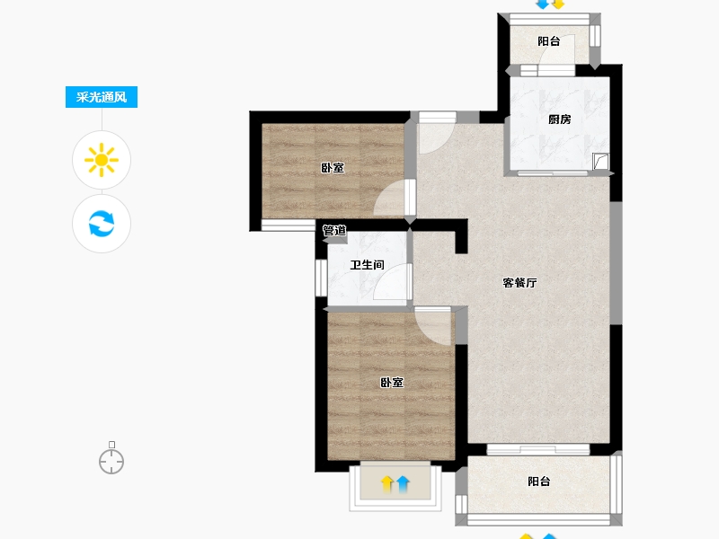 云南省-昆明市-佳兆业城市广场-51.21-户型库-采光通风