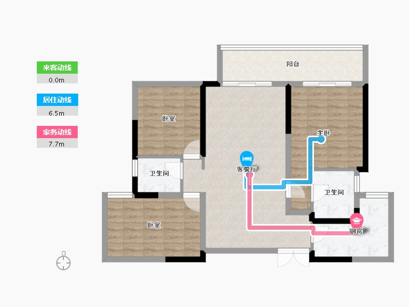 四川省-成都市-长冶南阳御龙府-94.48-户型库-动静线