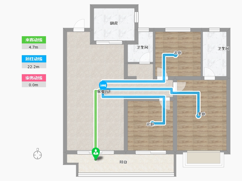 河北省-石家庄市-泰发祥时光雅境-90.00-户型库-动静线