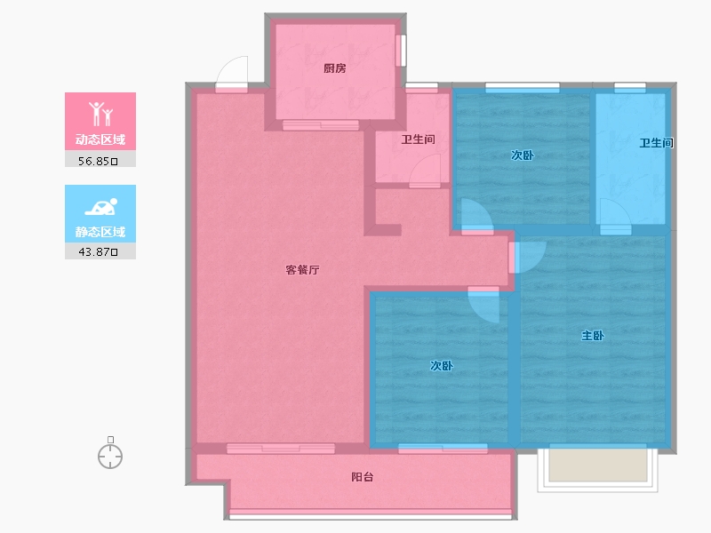 河北省-石家庄市-泰发祥时光雅境-90.00-户型库-动静分区