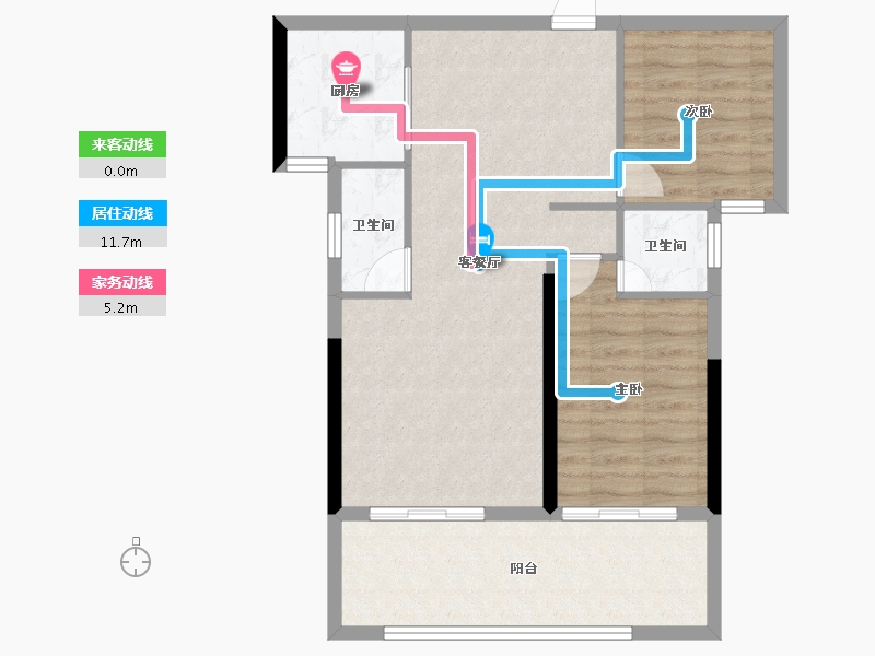 广东省-汕头市-联泰·香域滨江三期-73.73-户型库-动静线