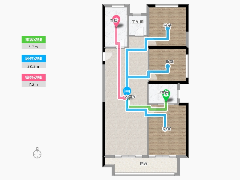 陕西省-西安市-华清园·文津观澜-104.06-户型库-动静线