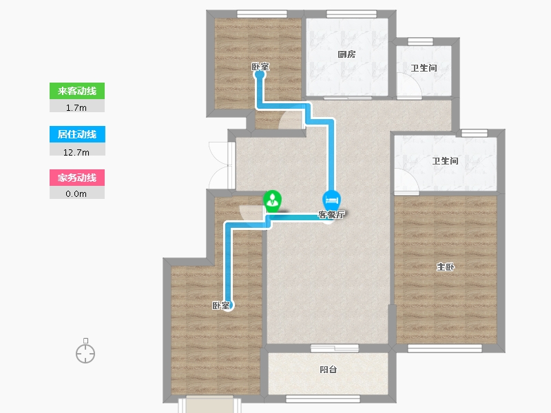 江苏省-徐州市-田昌文澜院-92.00-户型库-动静线