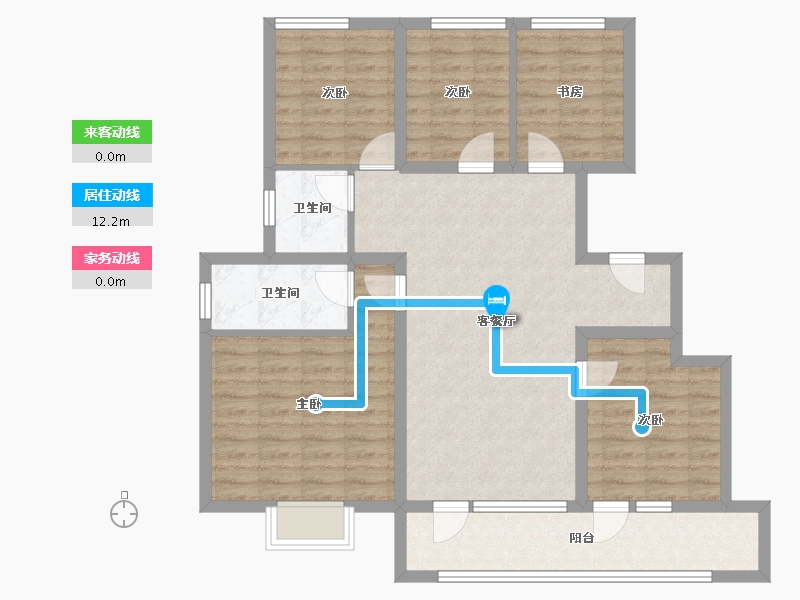 河北省-邢台市-遇建当代上品-100.63-户型库-动静线