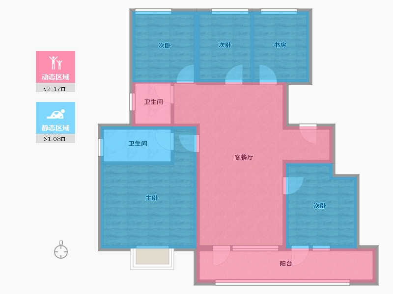 河北省-邢台市-遇建当代上品-100.63-户型库-动静分区