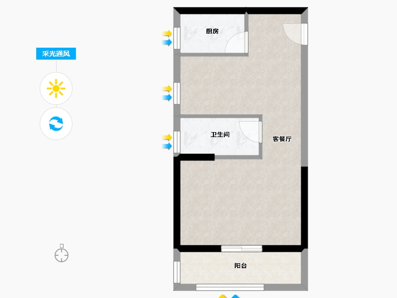 福建省-泉州市-湖璟天城-42.75-户型库-采光通风