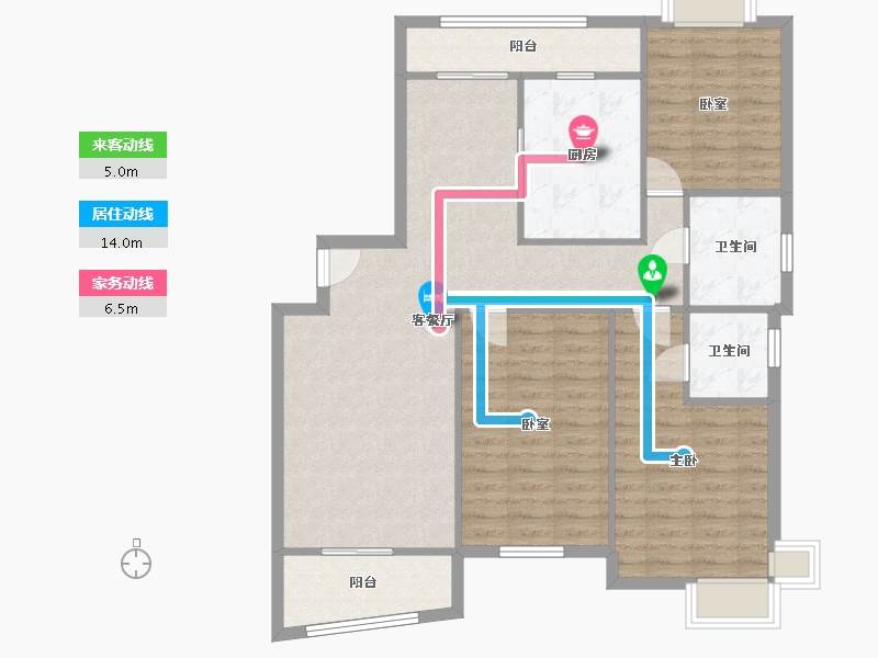 上海-上海市-明泉锦绣江南-耕读园-112.00-户型库-动静线