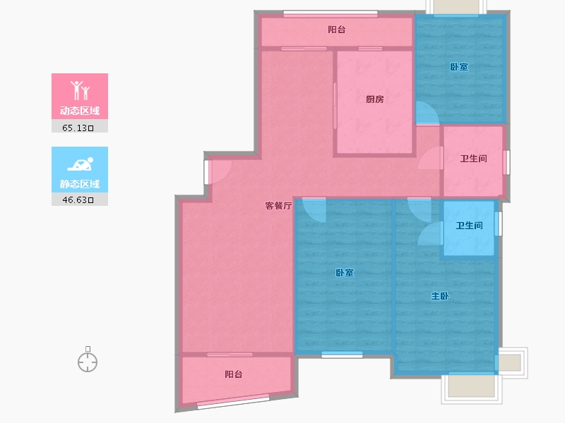 上海-上海市-明泉锦绣江南-耕读园-112.00-户型库-动静分区