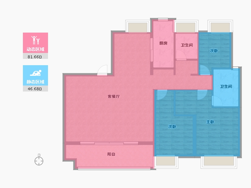 江西省-上饶市-湖城春晓-117.02-户型库-动静分区