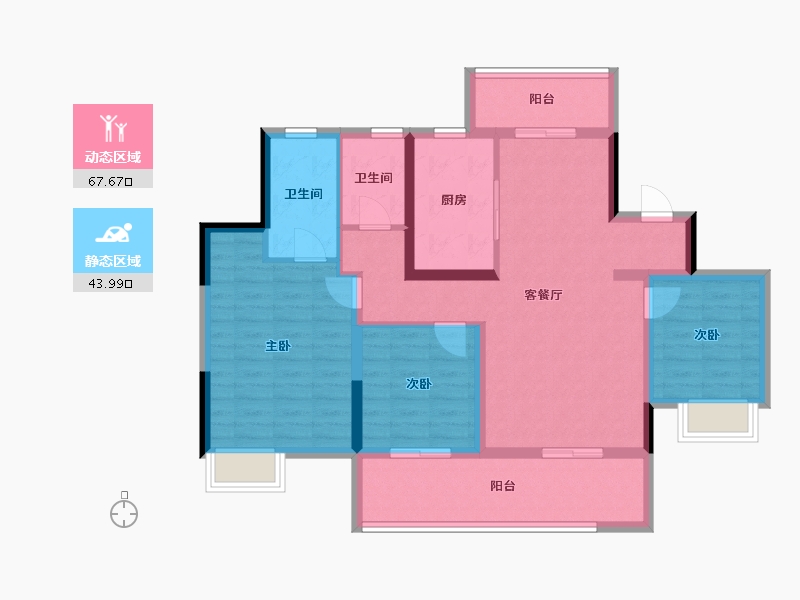 四川省-成都市-高投锦悦府-99.38-户型库-动静分区