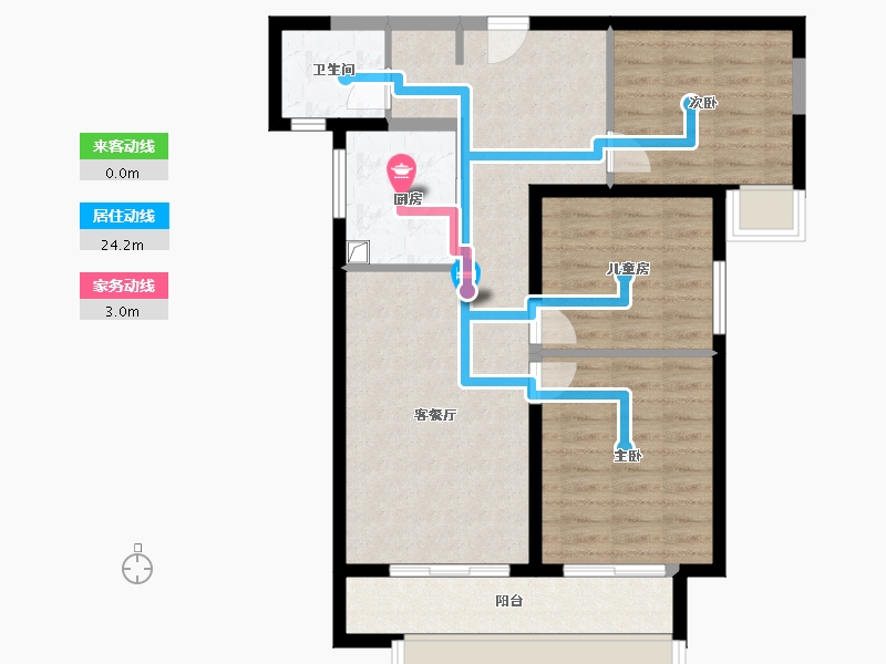 甘肃省-兰州市-万科水晶城-80.00-户型库-动静线