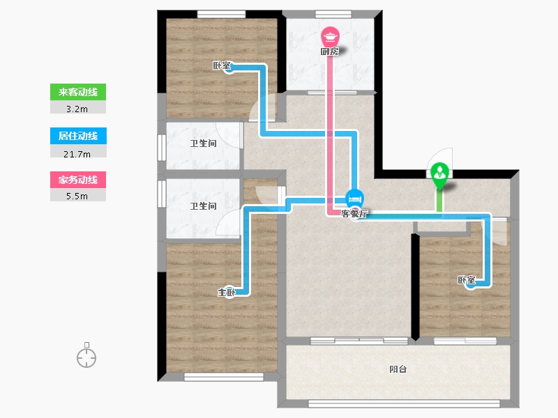 河南省-濮阳市-龙湖书院-91.05-户型库-动静线