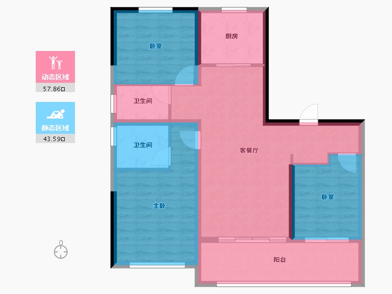 河南省-濮阳市-龙湖书院-91.05-户型库-动静分区