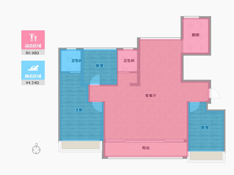 山东省-滨州市-棠悦府-113.60-户型库-动静分区