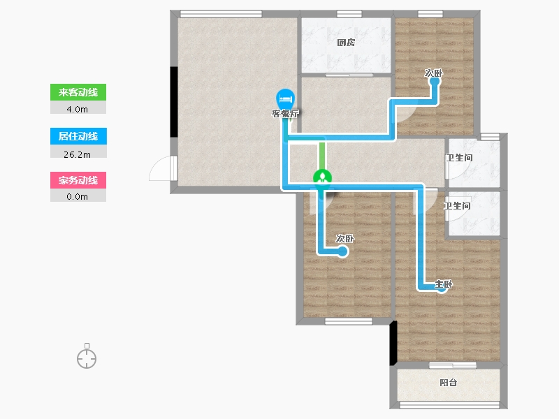 河南省-南阳市-长安福邸-103.00-户型库-动静线