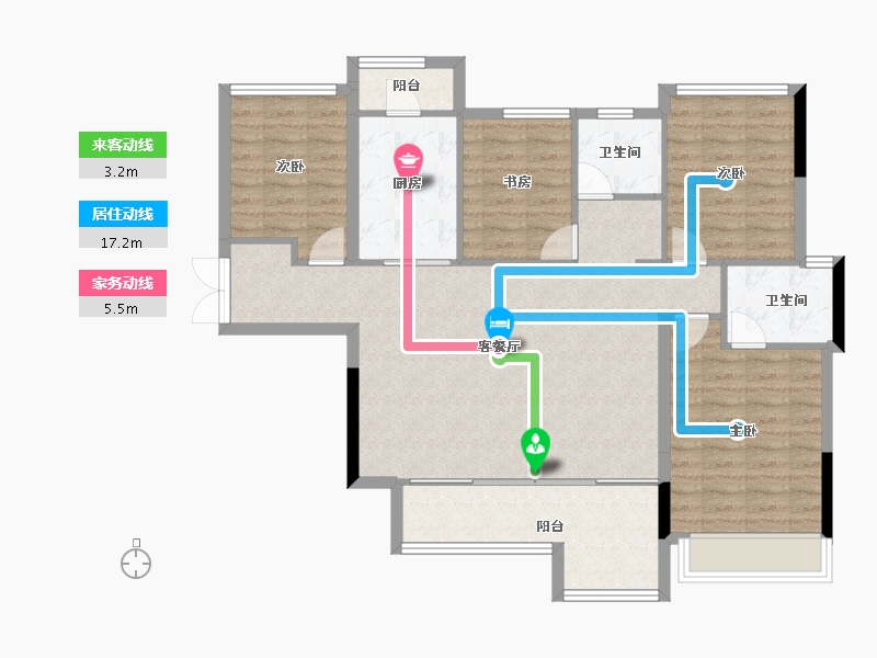 四川省-成都市-中铁卓著-107.20-户型库-动静线