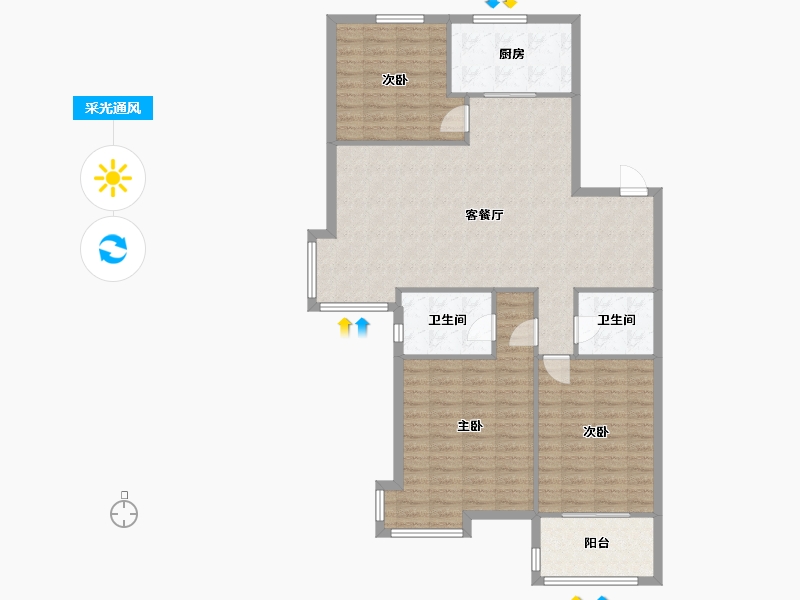 山东省-济南市-和润幸福城-112.80-户型库-采光通风